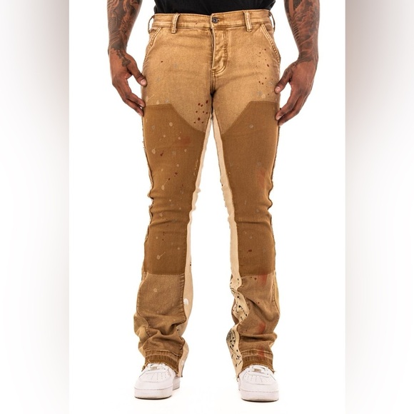 NWT VALABASAS “ALPHA” CAHI STACKED FLARE Bootcut Utility Jean Size 28 - Picture 1 of 10